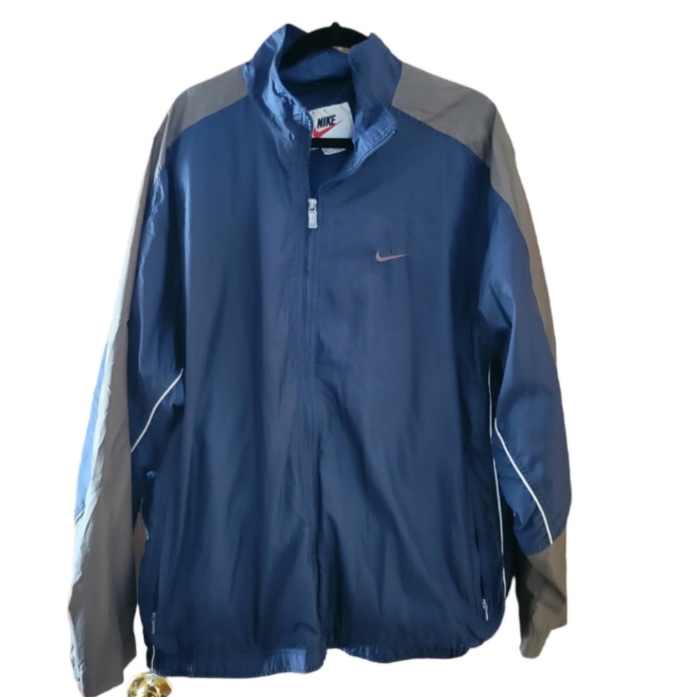 NIKE VINTAGE MEN'S NAVY BLUE  WINDBREAKER JACKET SIZE XXL